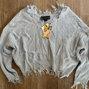 Light blue sweater top